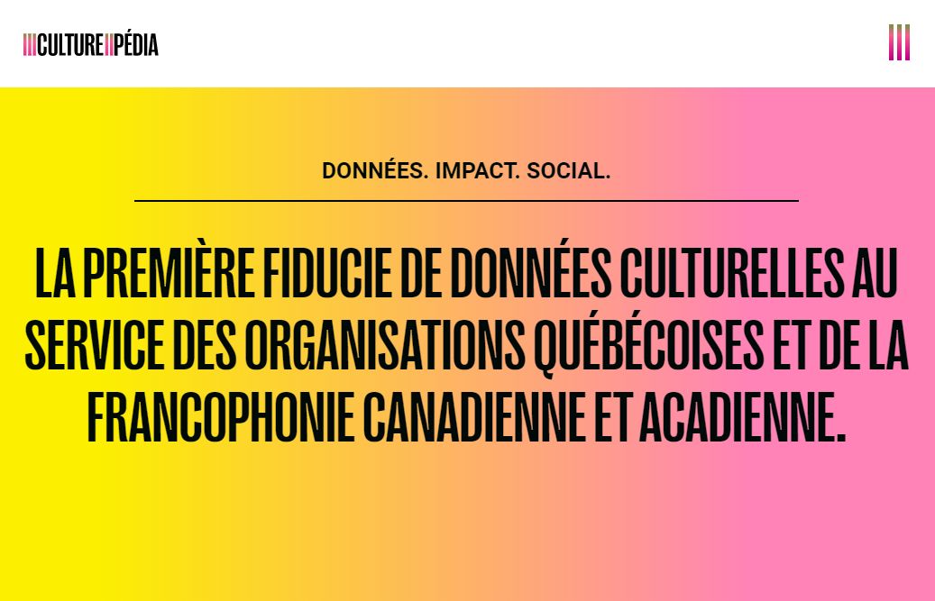 Culturepédia, première fiducie de données culturelles pour la découvrabilité des arts vivants