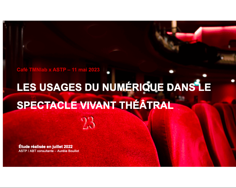 Étude de l’ASTP sur “les usages du numérique dans le spectacle vivant théâtral”