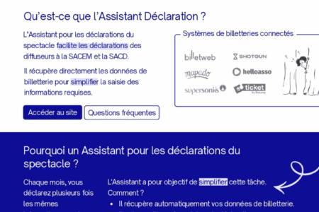 Assistant Déclaration : un outil pour simplifier les formalités des diffuseurs de spectacles