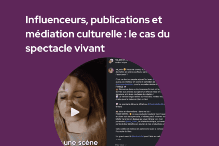 Café TMNlab | Influenceurs, publications et médiation culturelle : le cas du spectacle vivant